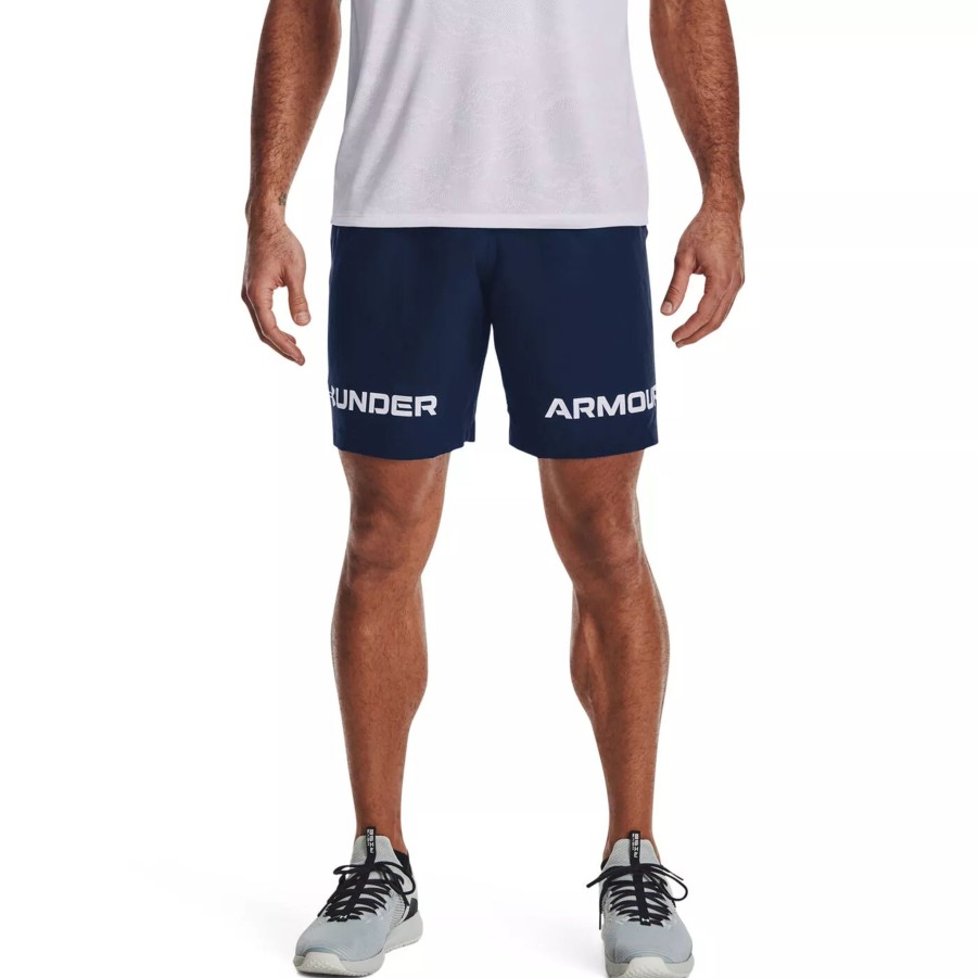 Krotkie Spodenki Meskie UNDER ARMOUR | Meskie Spodenki Under Armour Ua Woven Graphic Wm Short 1361433-408 Granatowy