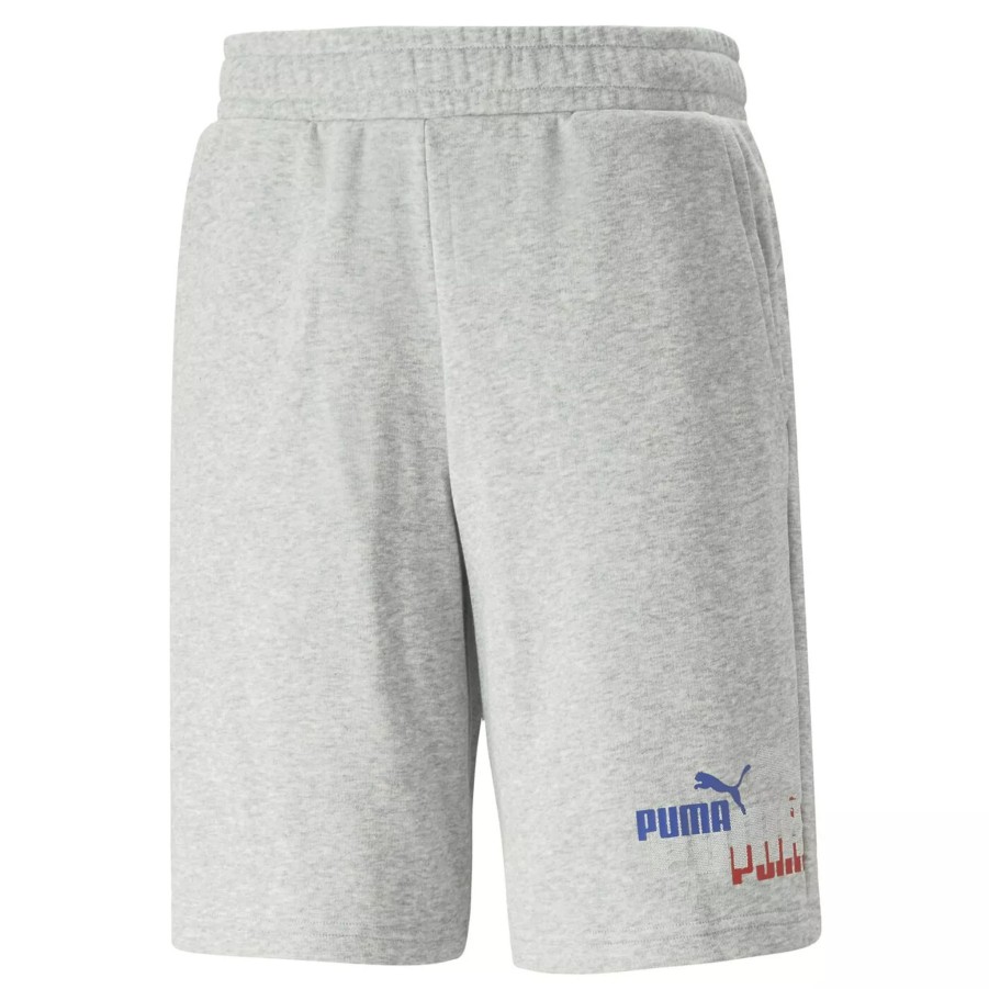 Krotkie Spodenki Meskie PUMA | Meskie Spodenki Puma Ess+ Logo Power Shorts 10 Tr 67517104 Szary