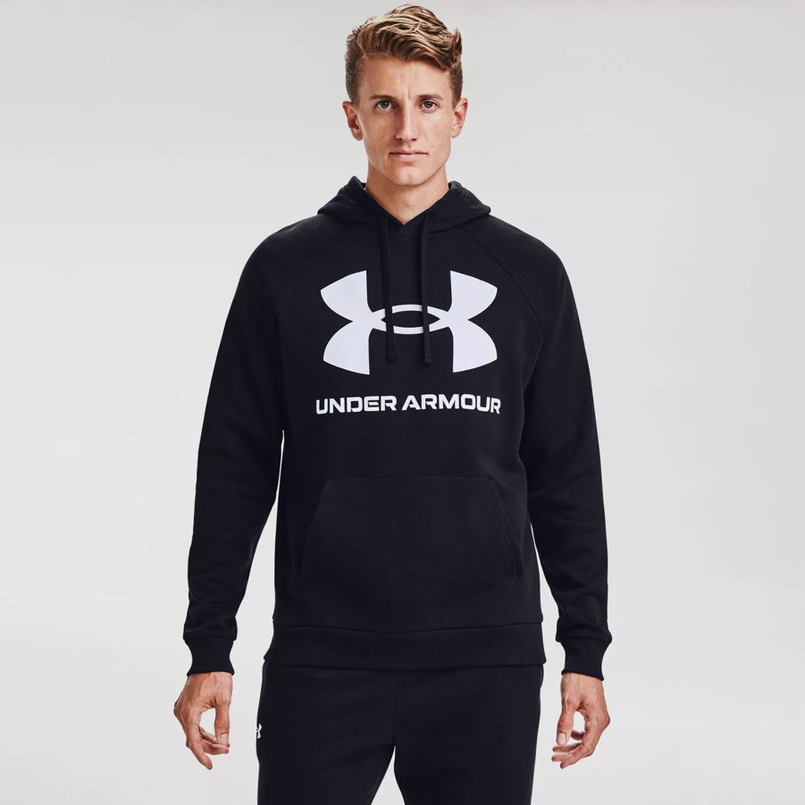 Bluzy Meskie UNDER ARMOUR | Meska Bluza Under Armour Ua Rival Fleece Big Logo Hd 1357093-001 Czarny