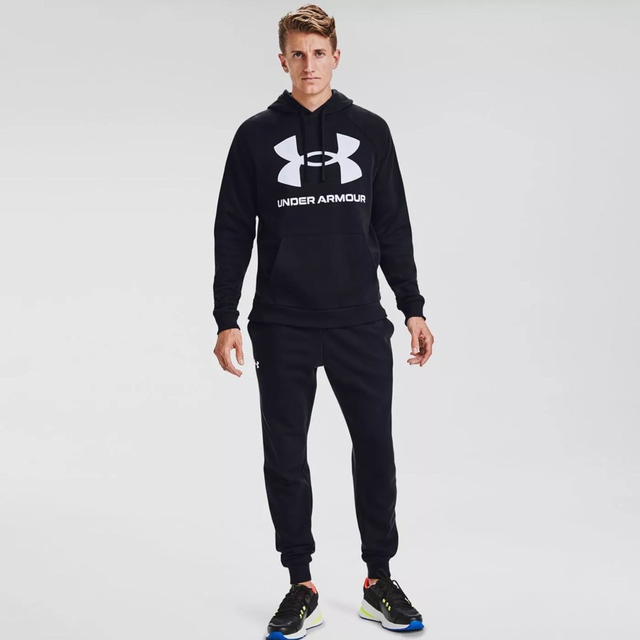 Bluzy Meskie UNDER ARMOUR | Meska Bluza Under Armour Ua Rival Fleece Big Logo Hd 1357093-001 Czarny