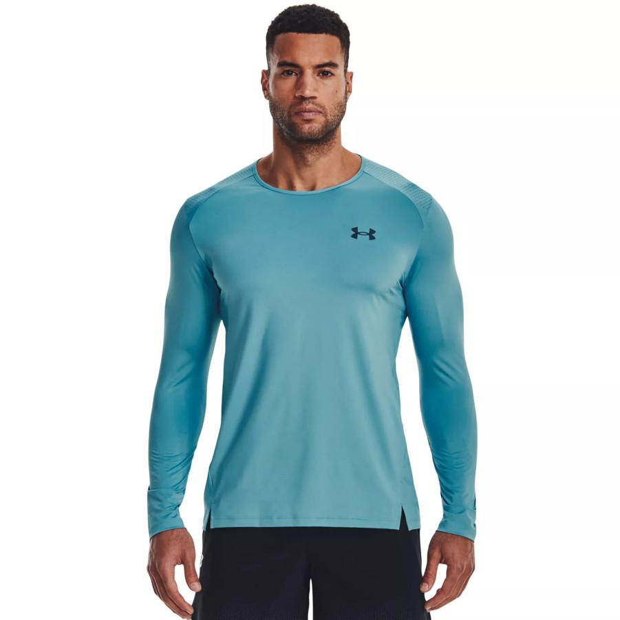 Bluzy Meskie UNDER ARMOUR | Meska Bluza Under Armour Ua Armourprint Ls 1376787-433 Niebieski