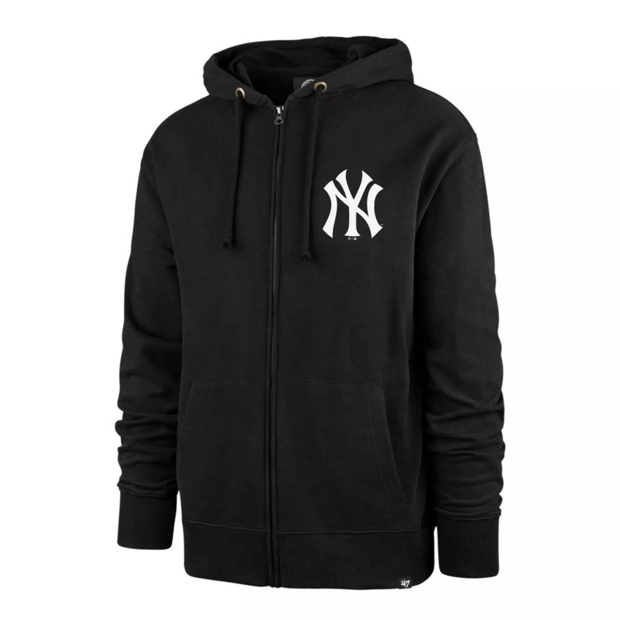 Bluzy Meskie 47 | Meska Bluza 47 Mlb New York Yankees Imprint 47 Helix Full Zip Hoo Bb017Pmqihu580802Jk Czarny