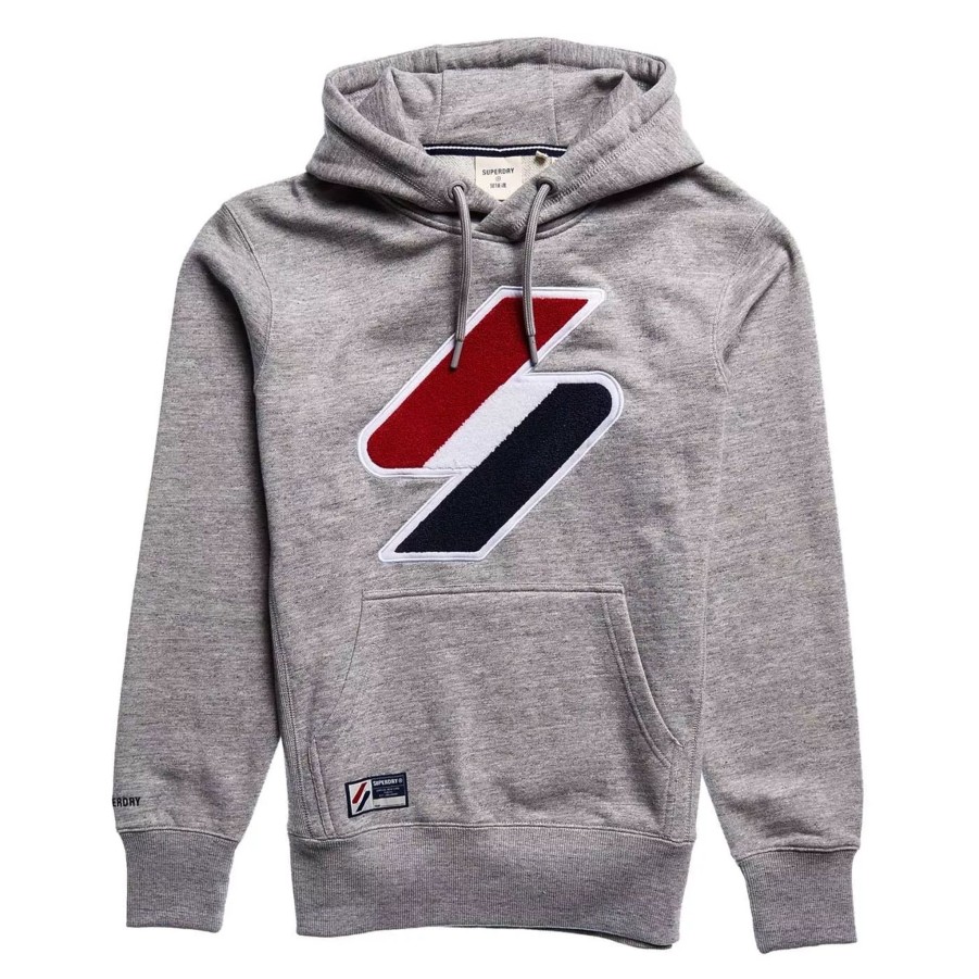 Bluzy Meskie SUPERDRY | Meska Bluza Superdry Superdry Code Logo Che Hood M2011389A3Nd Szary