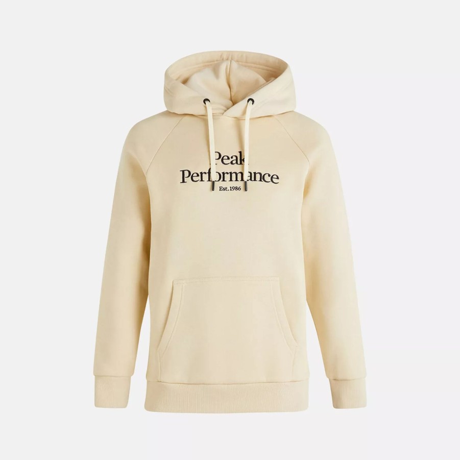 Bluzy Meskie PEAK PERFORMANCE | Meska Bluza Peak Performance Original Hood G77756290_N02 Bezowy