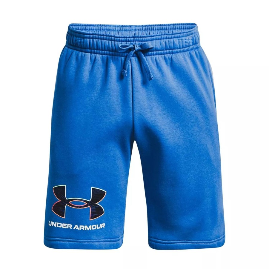 Krotkie Spodenki Meskie UNDER ARMOUR | Meskie Spodenki Under Armour Ua Rival Flc Graphic Short 1370350-474 Niebieski