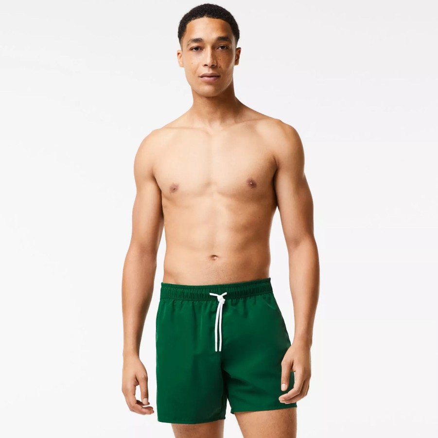 Szorty I Bokserki Kapielowe Meskie LACOSTE | Meskie Szorty Lacoste Swimwear Mh6270.381 Zielony