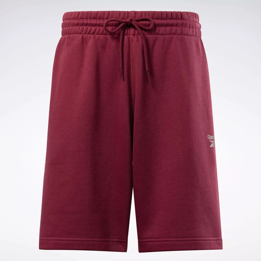 Krotkie Spodenki Meskie REEBOK | Meskie Spodenki Reebok Ri Left Leg Logo Short Ip2616 Bordowy