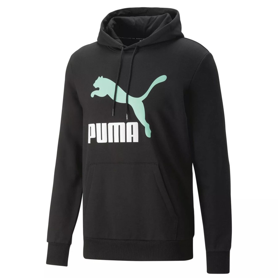 Bluzy Meskie PUMA | Meska Bluza Puma Classics Logo Hoodie (S) Tr 53951851 Czarny