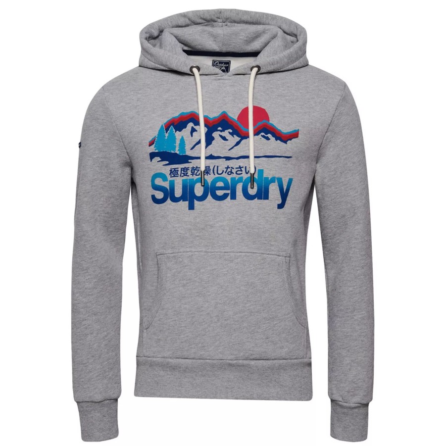 Bluzy Meskie SUPERDRY | Meska Bluza Superdry Vintage Cl Great Outdoors Hood M2012129A4Hk Szary