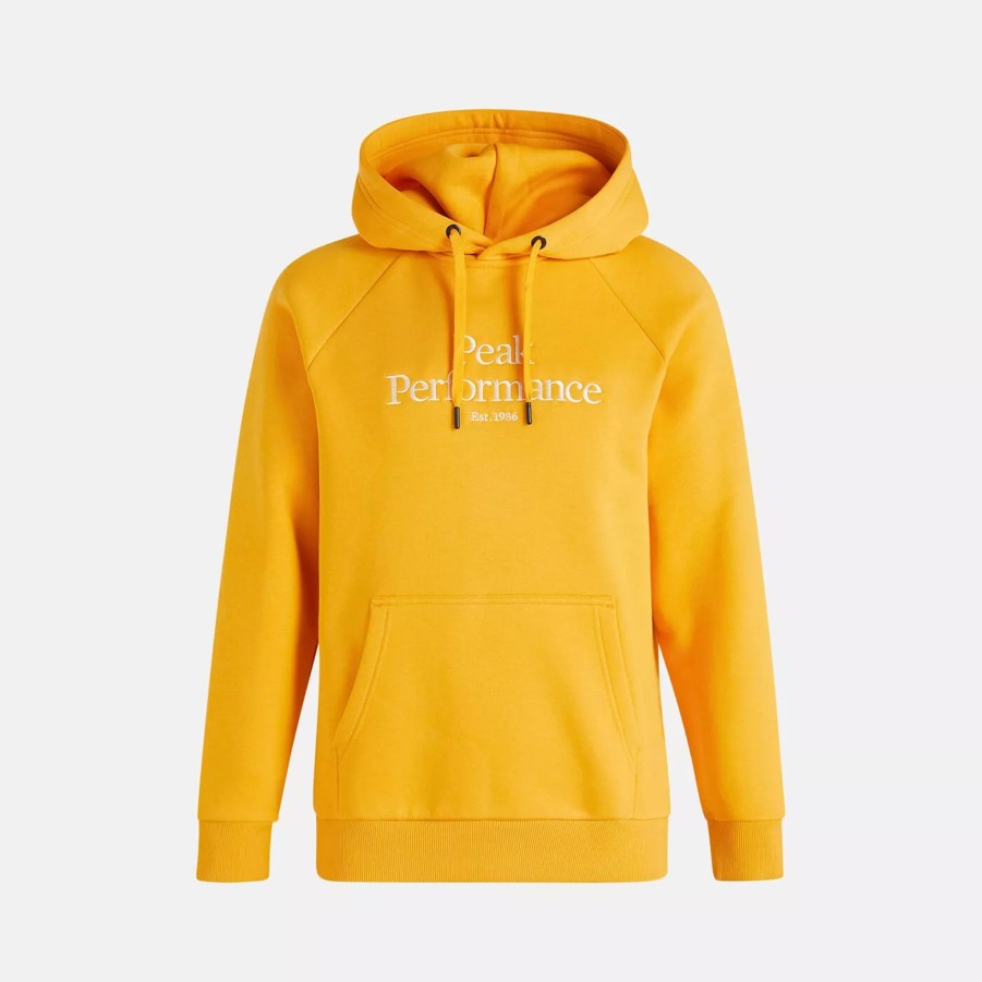 Bluzy Meskie PEAK PERFORMANCE | Meska Bluza Peak Performance Original Hood G77756270_86Y Pomaranczowy