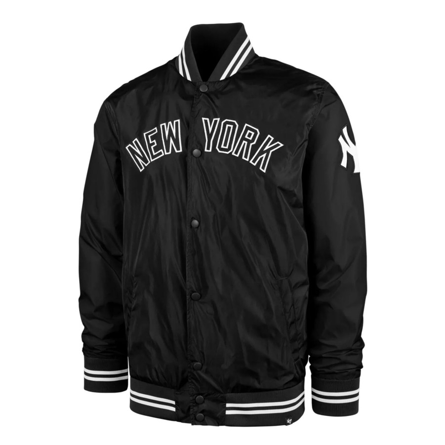 Bluzy Meskie 47 | Meska Bluza 47 Mlb New York Yankees Wordmark 47 Drift Track Jacke Bb017Pemwtj554368Jk Czarny