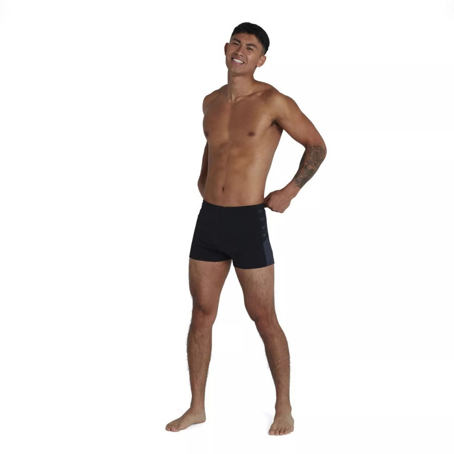 Szorty I Bokserki Kapielowe Meskie SPEEDO | Meskie Bokserki Kapielowe Speedo Boom Logo Splice Asht Am 8-128239023 Czarny