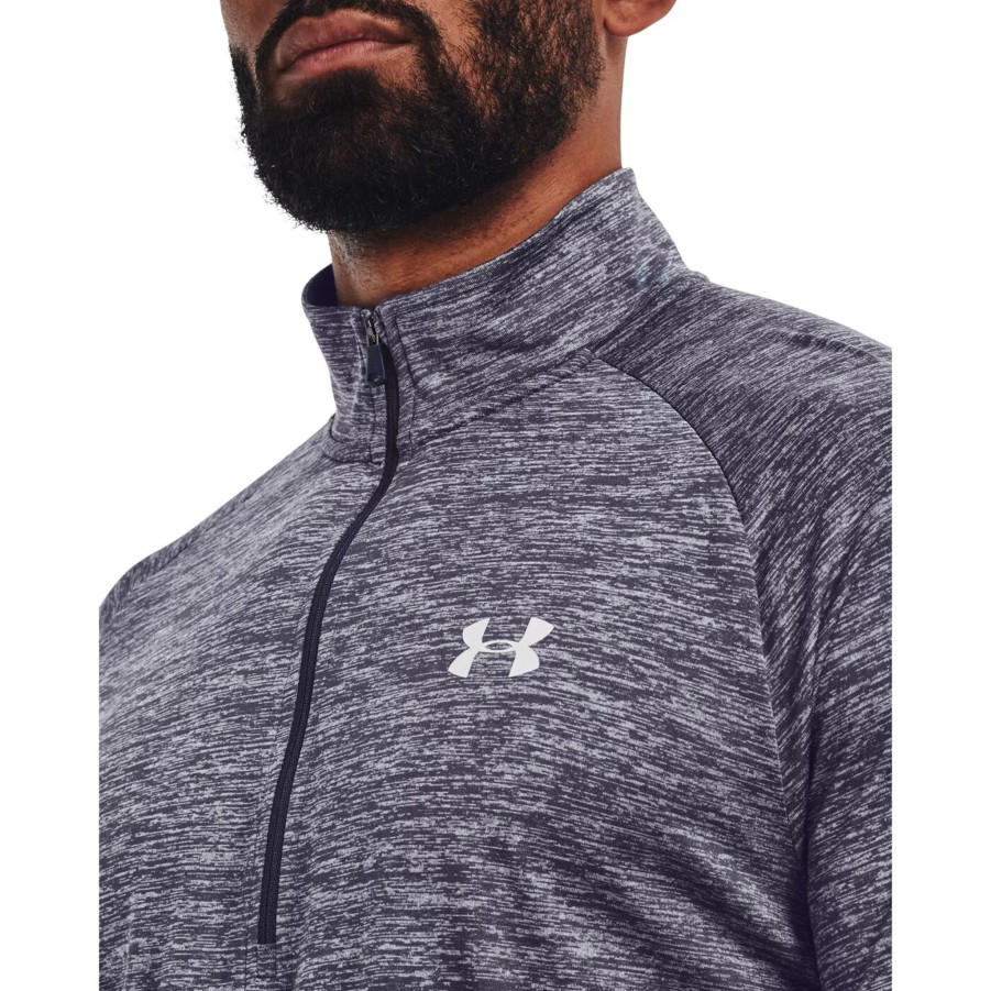 Bluzy Meskie UNDER ARMOUR | Meska Bluza Under Armour Ua Tech 2.0 1/2 Zip 1328495-559 Szary