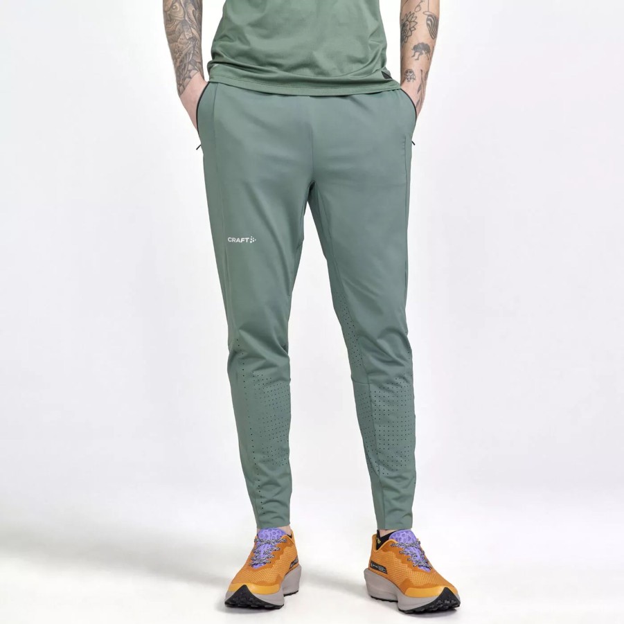 Spodnie Meskie CRAFT | Meskie Spodnie Craft Pro Hypervent Pants M 1910412-687000 Zielony