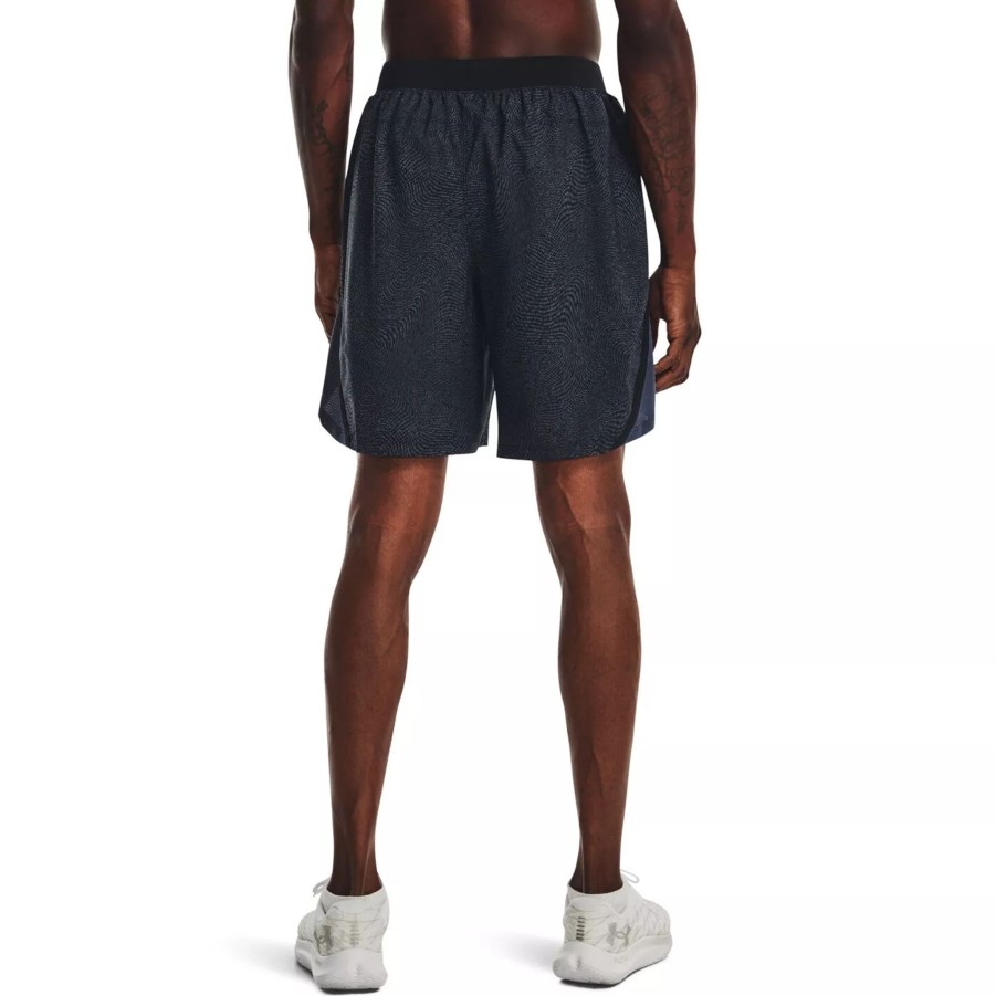 Krotkie Spodenki Meskie UNDER ARMOUR | Meskie Spodenki Under Armour Ua Launch 7'' Printed Short 1376582-044 Szary