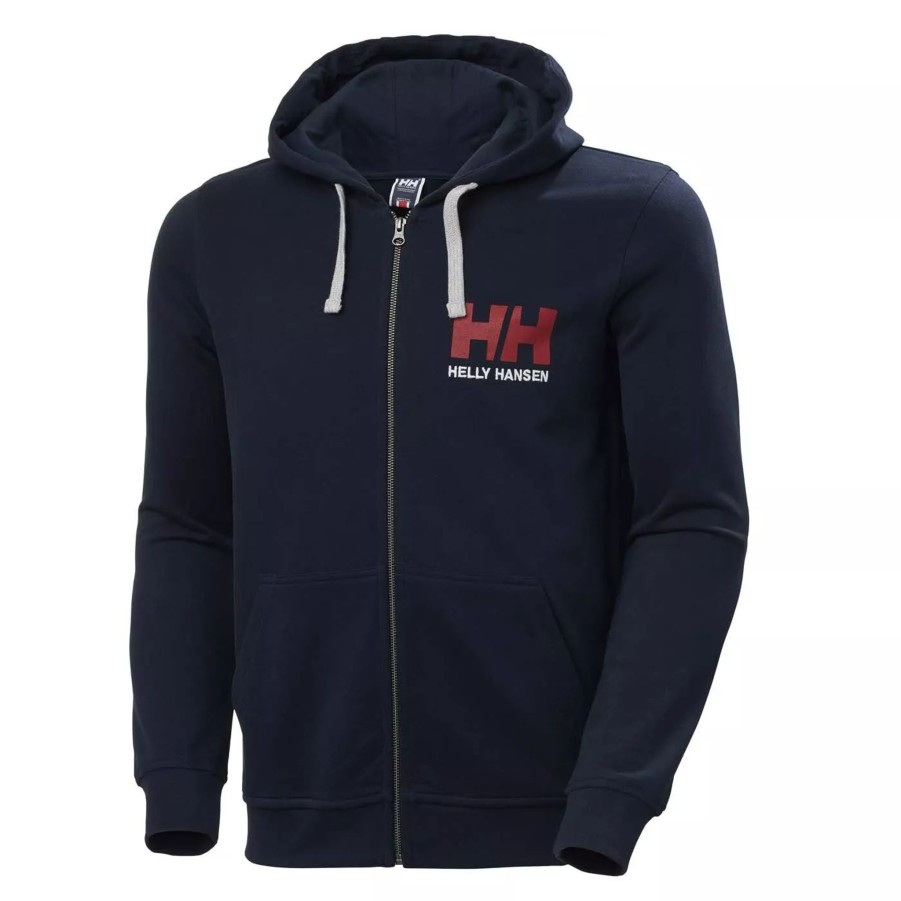 Bluzy Meskie HELLY HANSEN | Meska Bluza Helly Hansen Hh Logo Full Zip Hoodie 34163_597 Granatowy