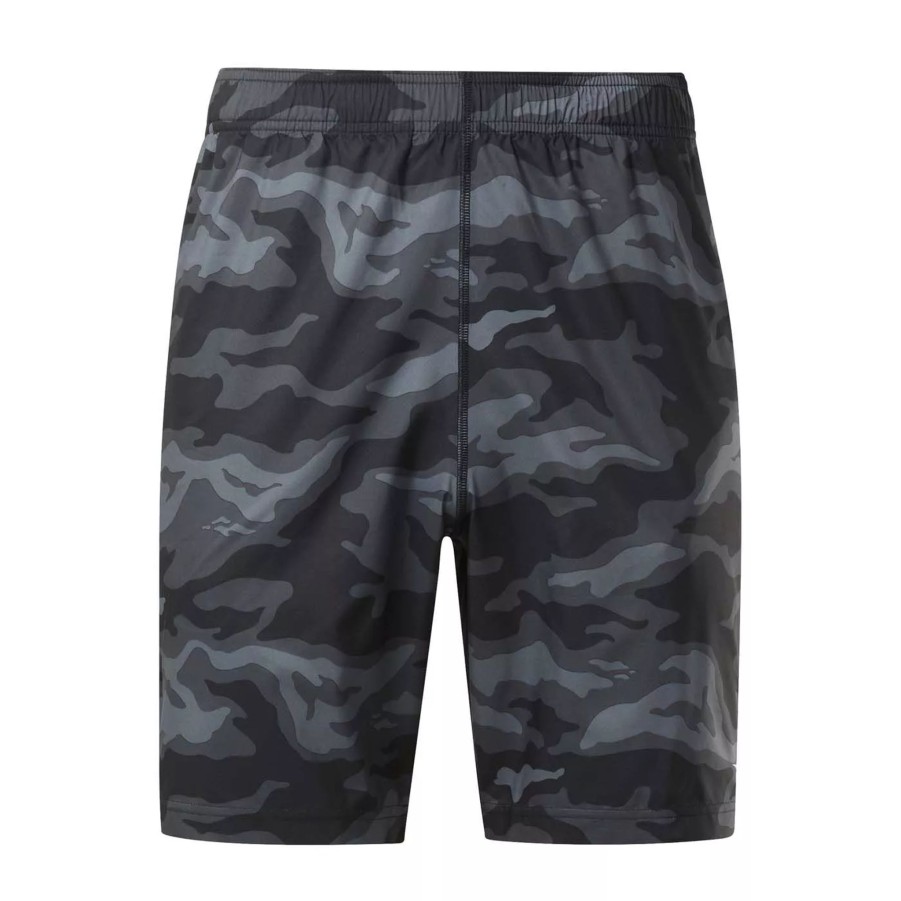 Krotkie Spodenki Meskie REEBOK | Meskie Spodenki Reebok Wor Comm Printed Short Fp9085 Czarny