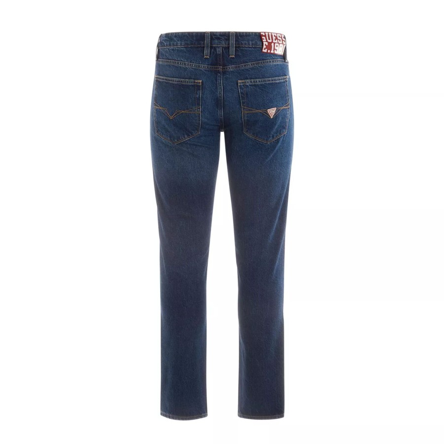 Spodnie Meskie GUESS | Meskie Spodnie Jeansowe Guess Slim Tapered M3Yas2D4T9H-Cro1 Granatowy