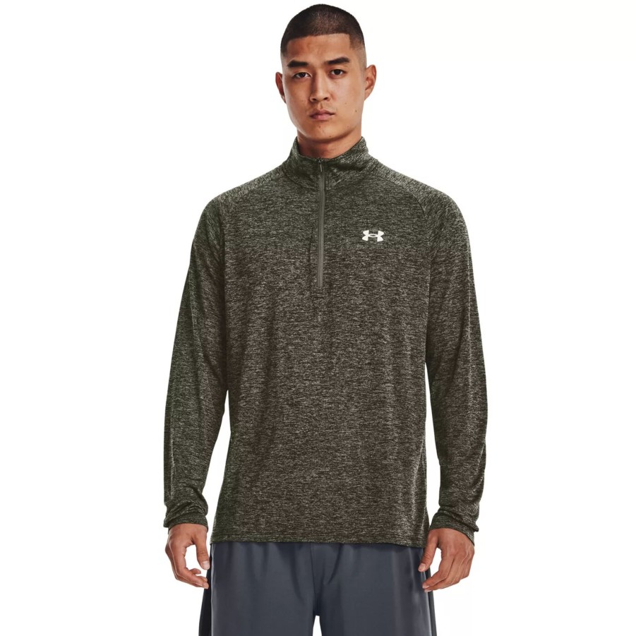 Bluzy Meskie UNDER ARMOUR | Meska Bluza Under Armour Ua Tech 2.0 1/2 Zip 1328495-391 Zielony