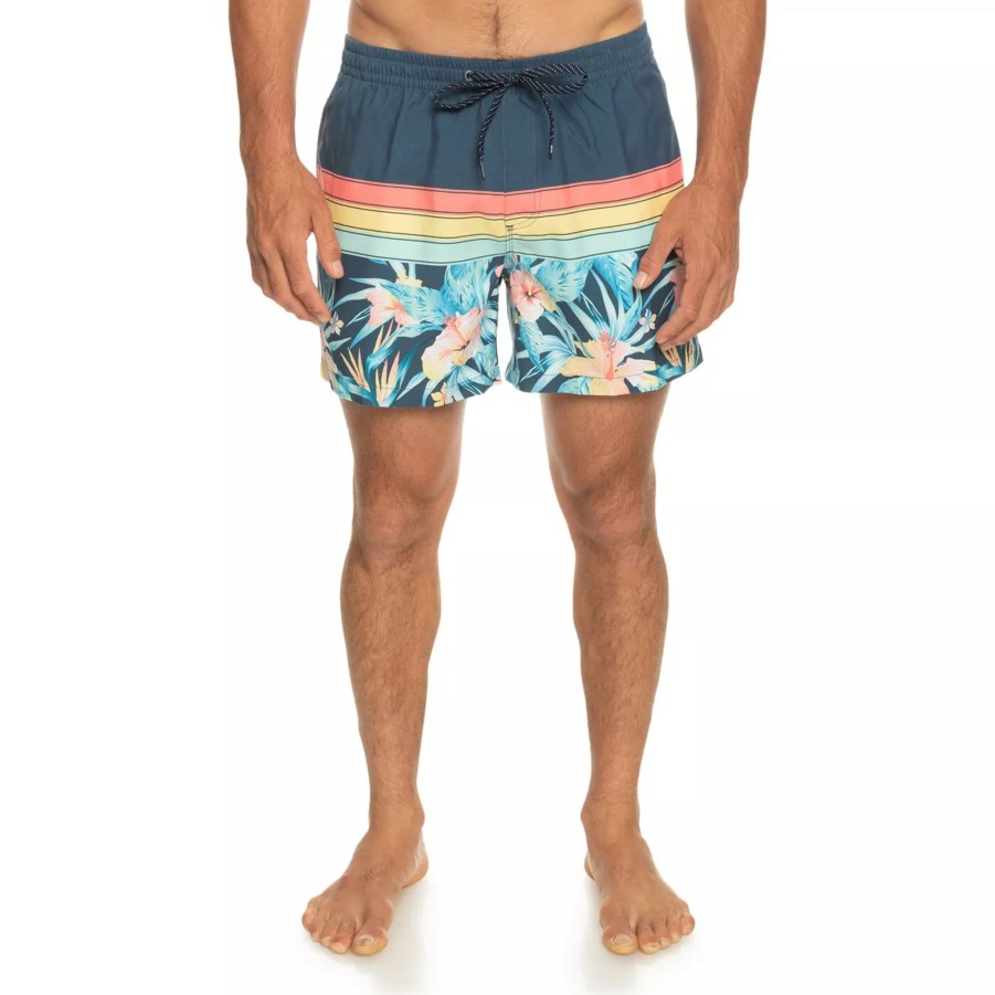 Szorty I Bokserki Kapielowe Meskie QUIKSILVER | Meskie Szorty Quiksilver Floral 15 M Jamv Eqyjv04015-Byj6 Granatowy