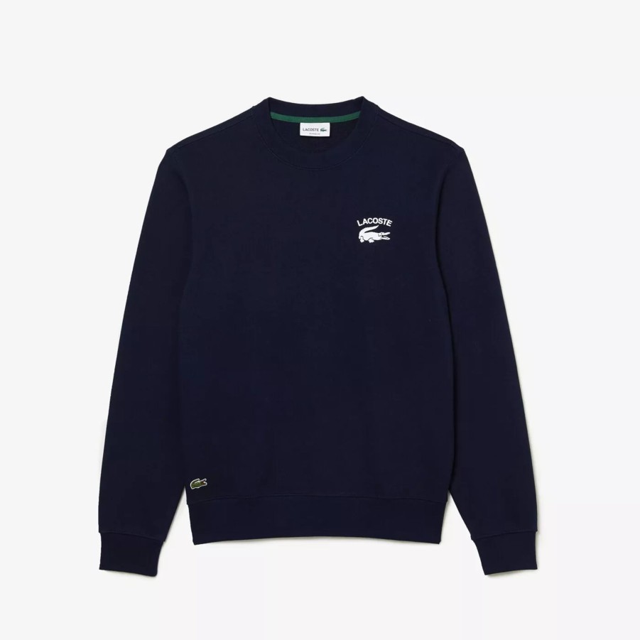 Bluzy Meskie LACOSTE | Meska Bluza Lacoste Sweatshirts Sh9659.166 Granatowy