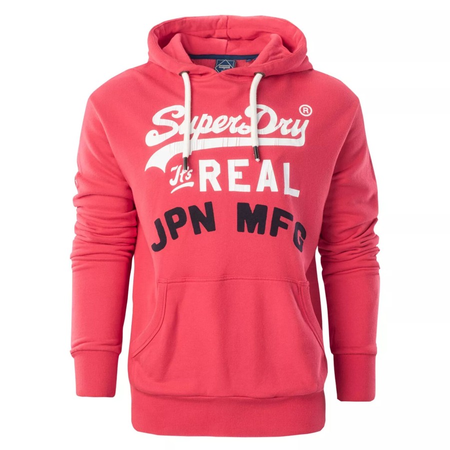 Bluzy Meskie SUPERDRY | Meska Bluza Superdry Vl Ac Hood Ub M2011862Avri Czerwony