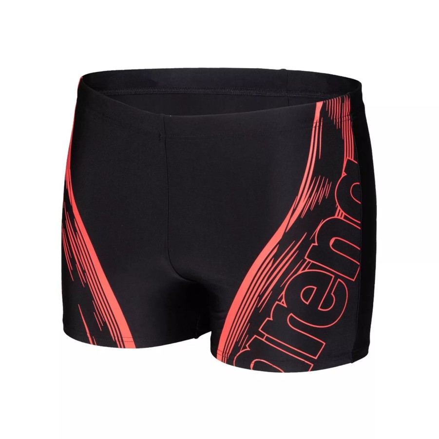 Szorty I Bokserki Kapielowe Meskie ARENA | Meskie Bokserki Kapielowe Arena Men'S Swim Short Graphic 005535/500 Czarny