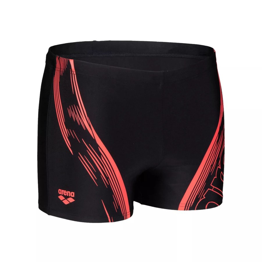 Szorty I Bokserki Kapielowe Meskie ARENA | Meskie Bokserki Kapielowe Arena Men'S Swim Short Graphic 005535/500 Czarny