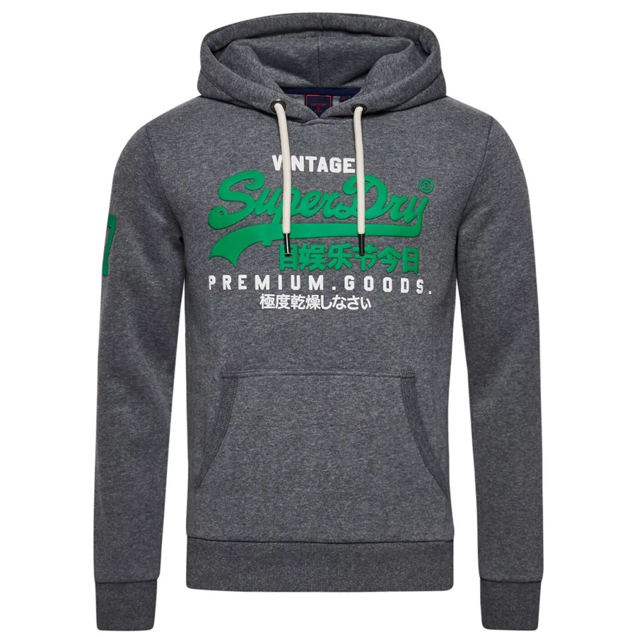 Bluzy Meskie SUPERDRY | Meska Bluza Superdry Vintage Vl Classic Hood M2011822A5Xz Szary