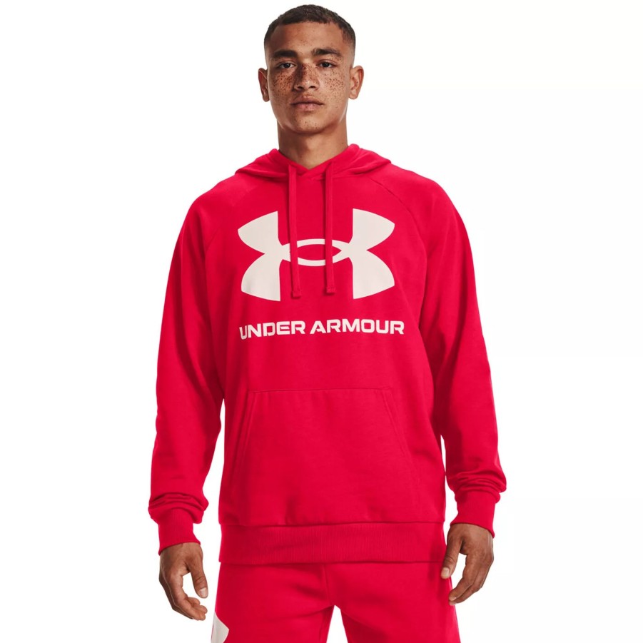 Bluzy Meskie UNDER ARMOUR | Meska Bluza Under Armour Ua Rival Fleece Big Logo Hd 1357093-600 Czerwony