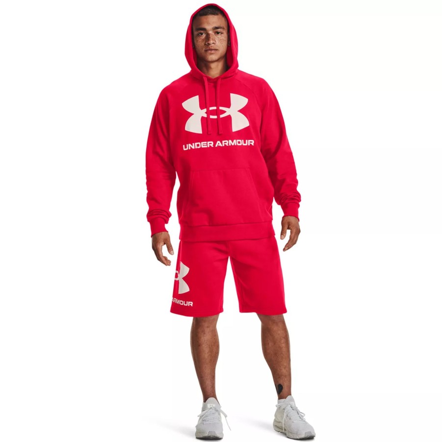 Bluzy Meskie UNDER ARMOUR | Meska Bluza Under Armour Ua Rival Fleece Big Logo Hd 1357093-600 Czerwony