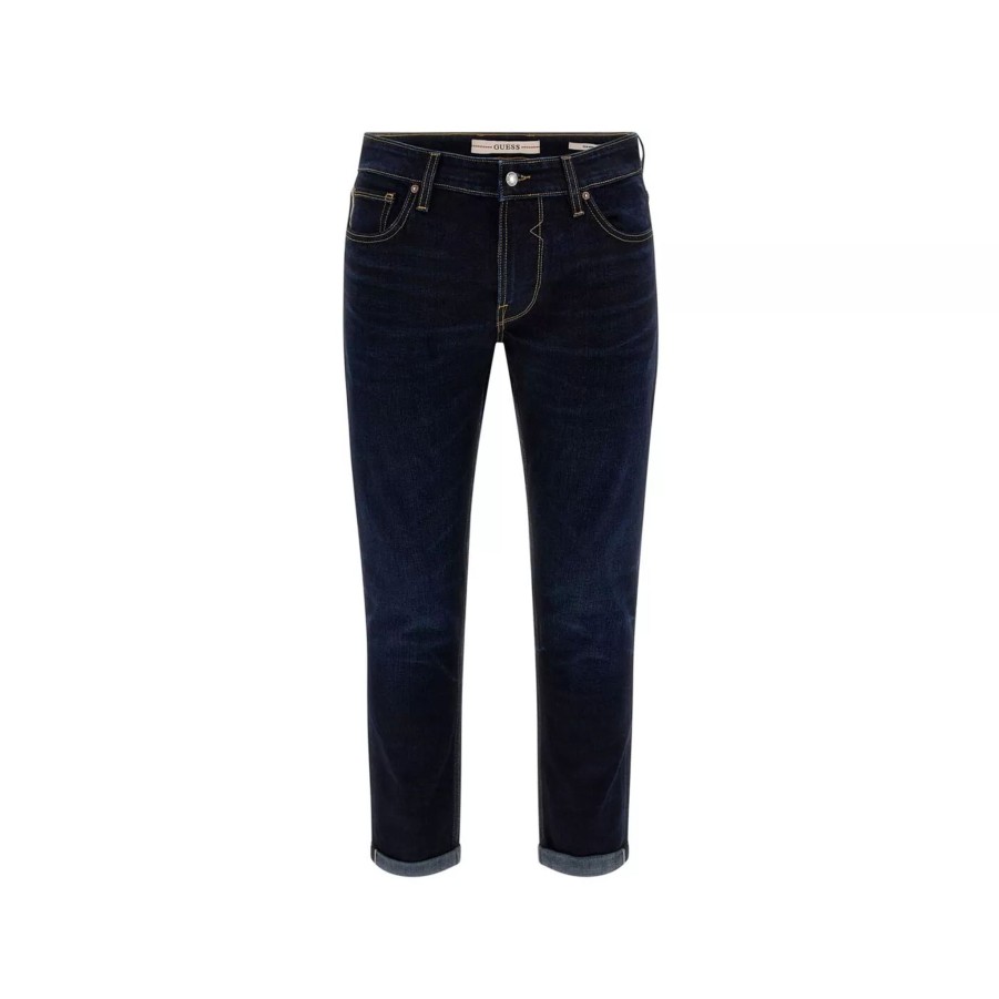 Spodnie Meskie GUESS | Meskie Spodnie Jeansowe Guess Slim Tapered M3Bas2D55T1-Copt Granatowy