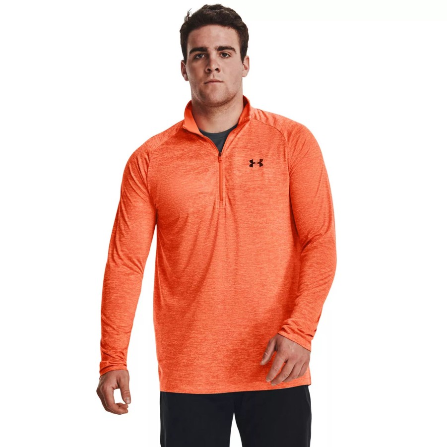 Bluzy Meskie UNDER ARMOUR | Meska Bluza Under Armour Ua Tech 2.0 1/2 Zip 1328495-866 Pomaranczowy