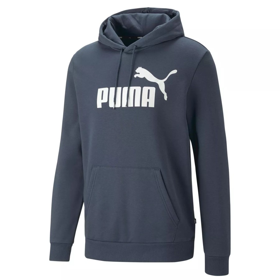 Bluzy Meskie PUMA | Meska Bluza Puma Ess Big Logo Hoodie Fl (S) 58668761 Granatowy