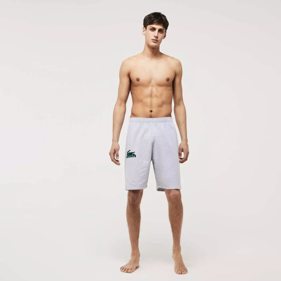 Krotkie Spodenki Meskie LACOSTE | Meskie Spodenki Lacoste Underwear Shorts Gh5421.Y9K Srebrny