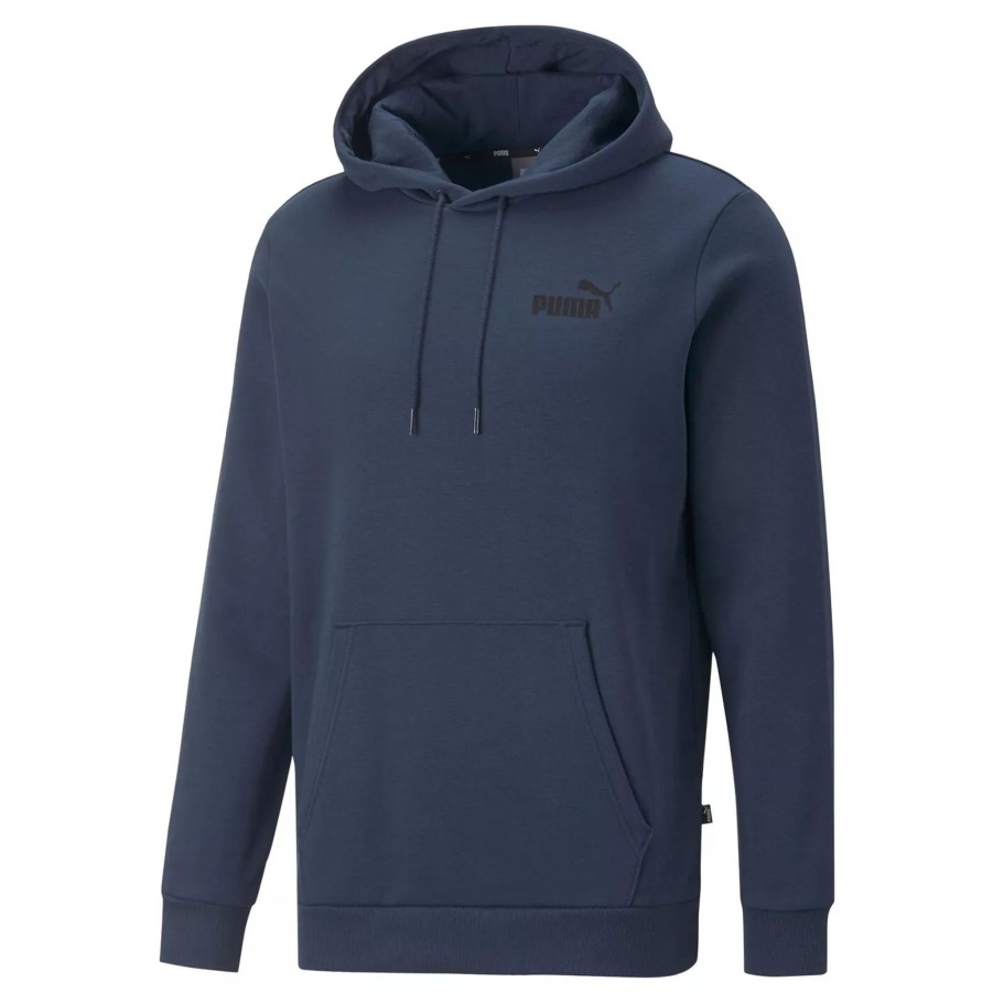 Bluzy Meskie PUMA | Meska Bluza Puma Ess Small Logo Hoodie Fl (S) Marine Blue 58669197 Niebieski