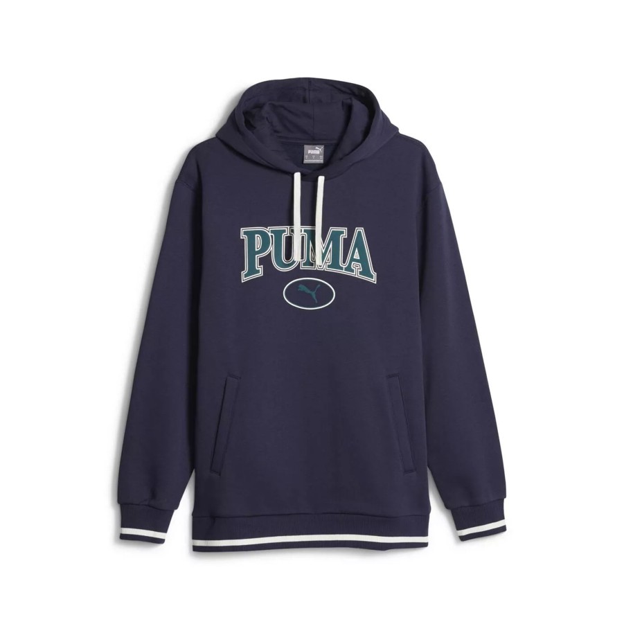 Bluzy Meskie PUMA | Meska Bluza Puma Puma Squad Hoodie Fl 67601706 Granatowy