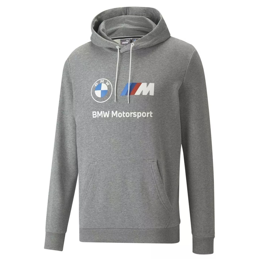 Bluzy Meskie PUMA | Meska Bluza Puma Bmw Mms Ess Hoodie Tr Medium Gray Heathe 53339903 Szary