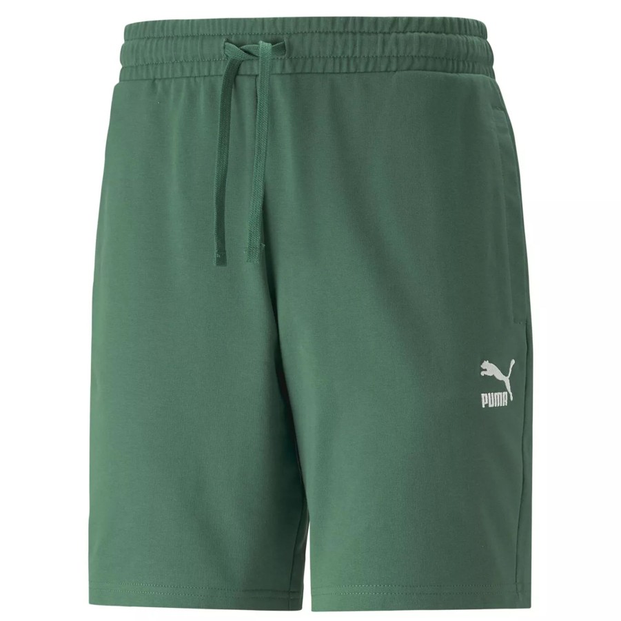 Krotkie Spodenki Meskie PUMA | Meskie Spodenki Puma Classics Shorts 8" Tr 53806737 Zielony