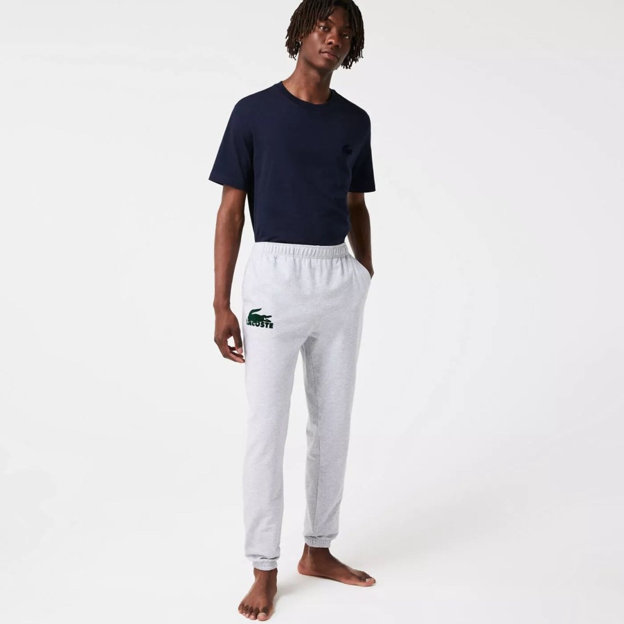 Spodnie Meskie LACOSTE | Meskie Spodnie Lacoste Underwear Pyjamas Pants 3H5422.Y9K Srebrny