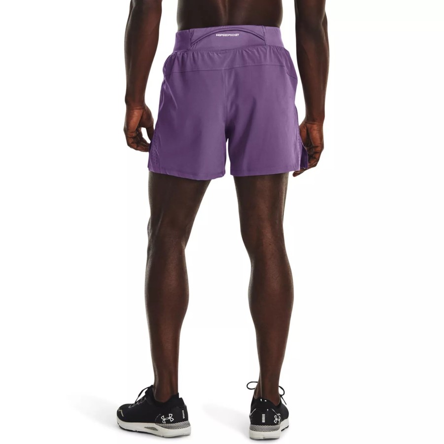 Krotkie Spodenki Meskie UNDER ARMOUR | Meskie Spodenki Under Armour Launch Elite 5'' Short 1376509-571 Fioletowy