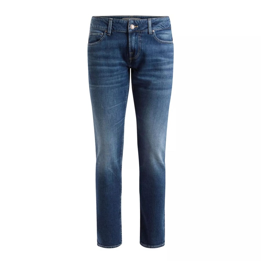 Spodnie Meskie GUESS | Meskie Spodnie Jeansowe Guess Miami M2Yan1D4Q42-2Crm Niebieski