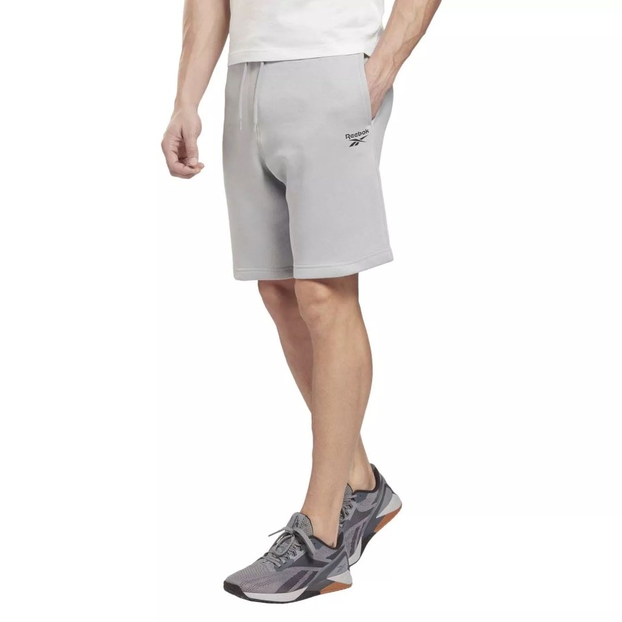 Krotkie Spodenki Meskie REEBOK | Meskie Spodenki Reebok Ri Left Leg Logo Short Hg4454 Szary