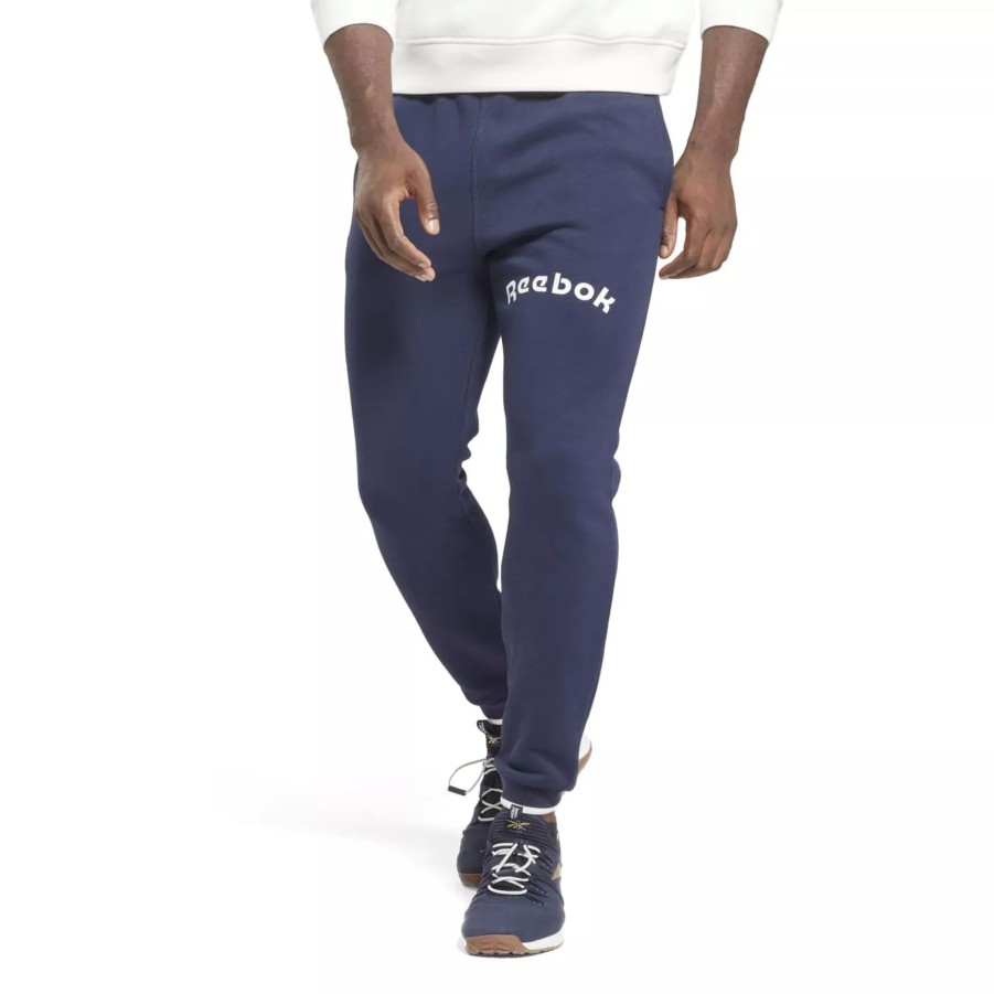 Spodnie Meskie REEBOK | Meskie Spodnie Reebok Ri Arch Logo Jogger Hs9436 Granatowy