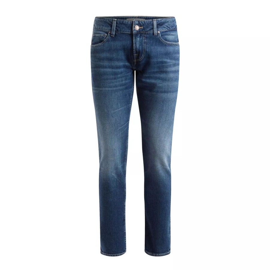 Spodnie Meskie GUESS | Meskie Spodnie Jeansowe Guess Miami M2Yan1D4Q42-2Crm Niebieski