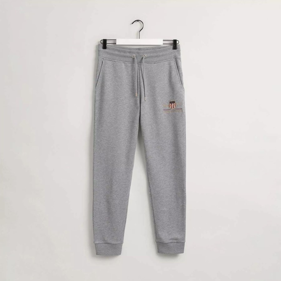 Spodnie Meskie GANT | Meskie Spodnie Gant Archive Shield Sweat Pants 2049005.93 Szary