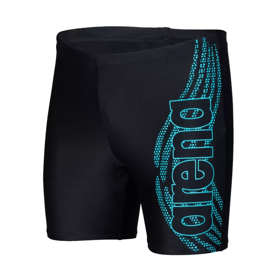 Szorty I Bokserki Kapielowe Meskie ARENA | Meskie Bokserki Kapielowe Arena Men'S Swim Mid Jammer Graphic 005116/500 Czarny