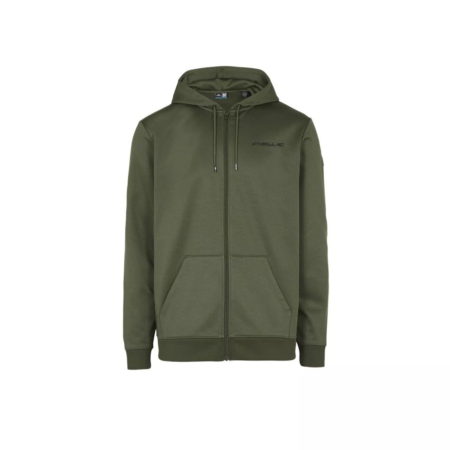 Bluzy Meskie O'NEILL | Meska Bluza Polarowa O'Neill Rutile Fz Hoodie Fleece 2350037-16028 Oliwkowy