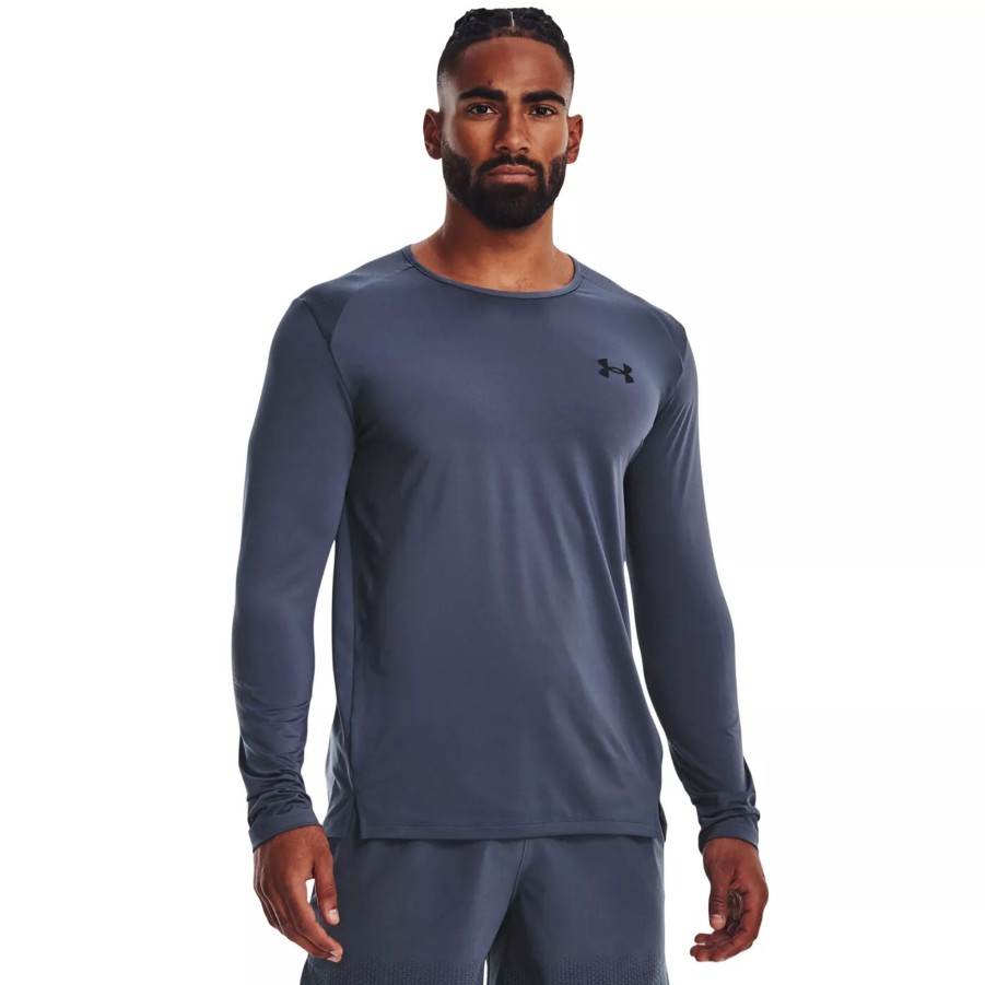 Bluzy Meskie UNDER ARMOUR | Meska Bluza Under Armour Ua Armourprint Ls 1376787-044 Szary