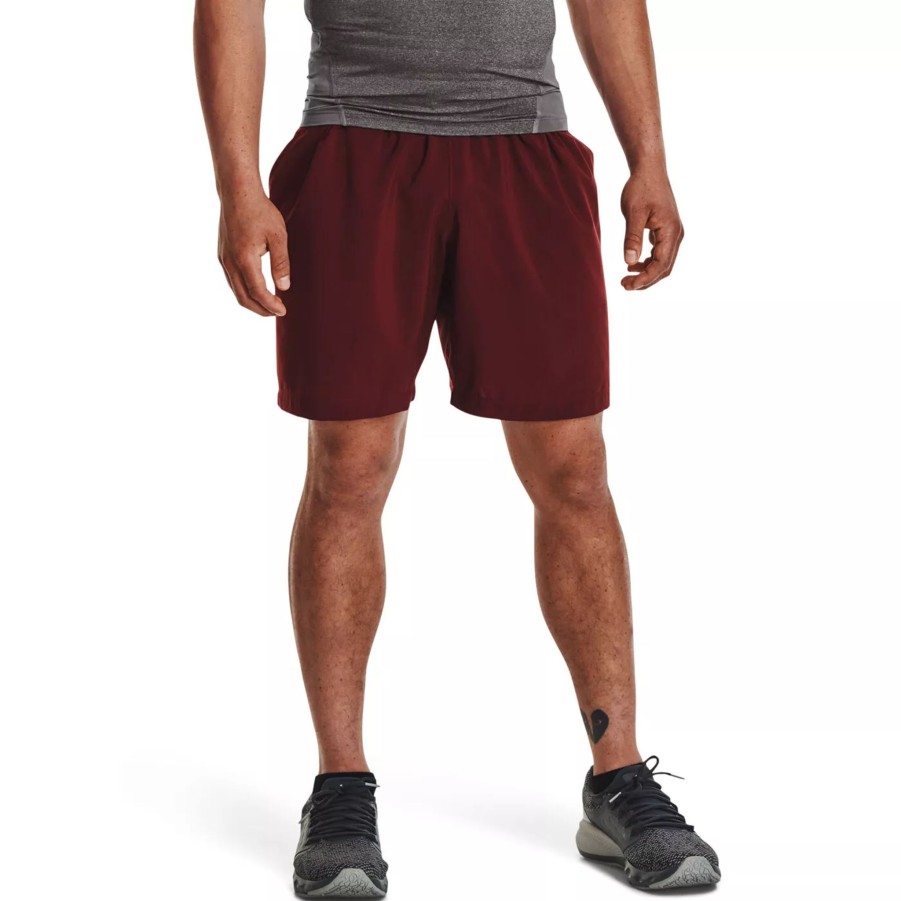 Krotkie Spodenki Meskie UNDER ARMOUR | Meskie Spodenki Under Armour Ua Woven Graphic Shorts 1370388-690 Czerwony